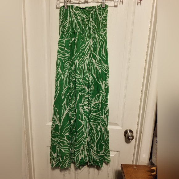 Free One Strapless Maxi Dress Green Size XS - Picture 2 of 6